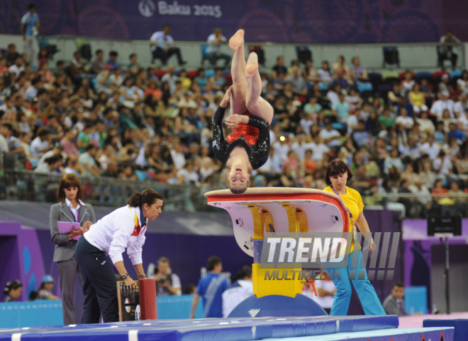 Azərbaycan gimnastı Oleq Stepko Avropa Oyunlarında gümüş medal qazandı. Bakı, Azərbaycan, 18 iyun 2015